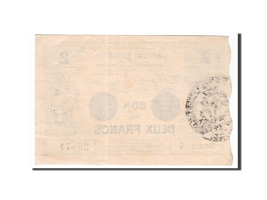 Billete, 2 Francs, Pirot:59-2560, 1915, Francia, EBC, Valenciennes