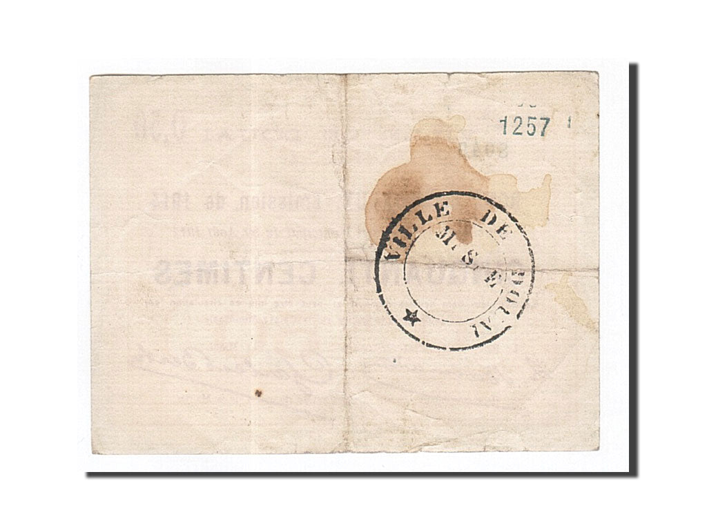 Banknote, Pirot:59-722, 50 Centimes, 1914, France, EF(40-45), Douai