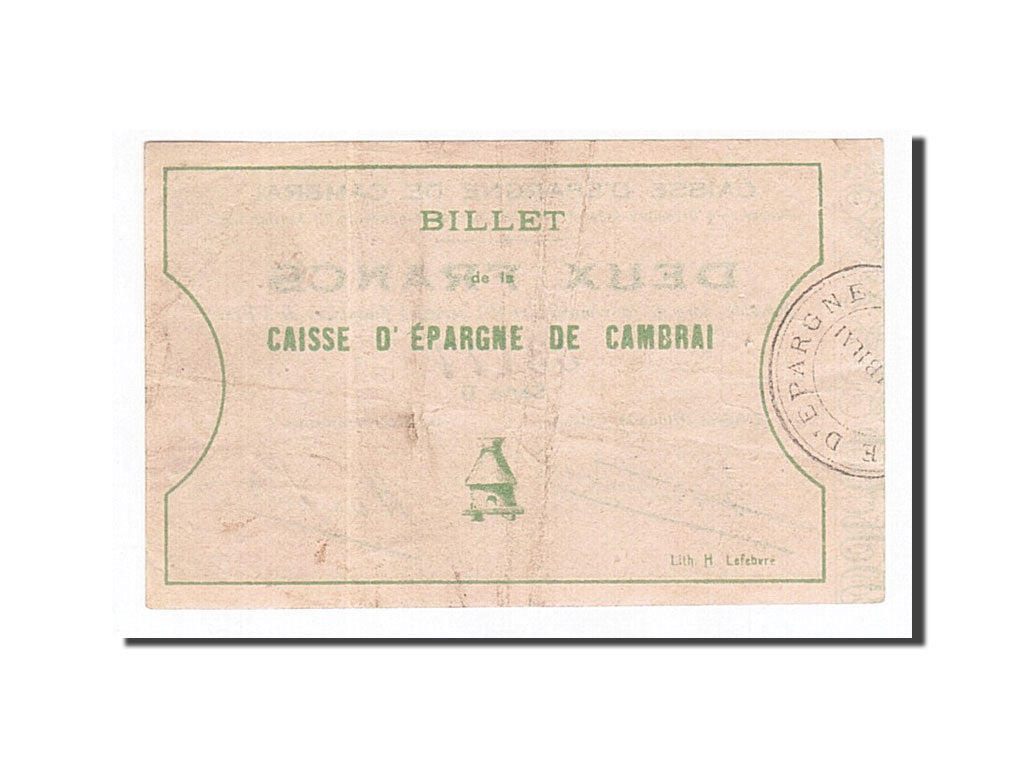 Banknote, Pirot:59-507, 2 Francs, France, EF(40-45), Cambrai