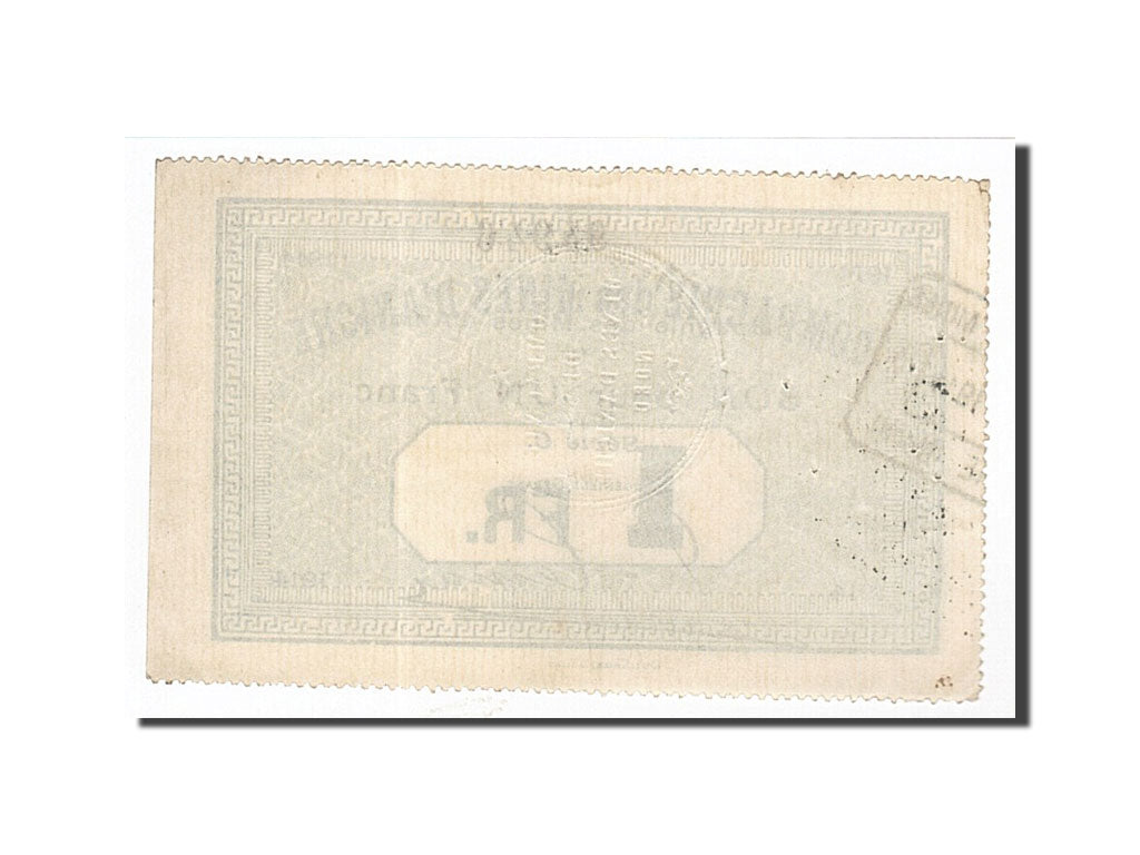 Banconote, Pirot:59-66, BB+, Aniche, 1 Franc, 1914, Francia
