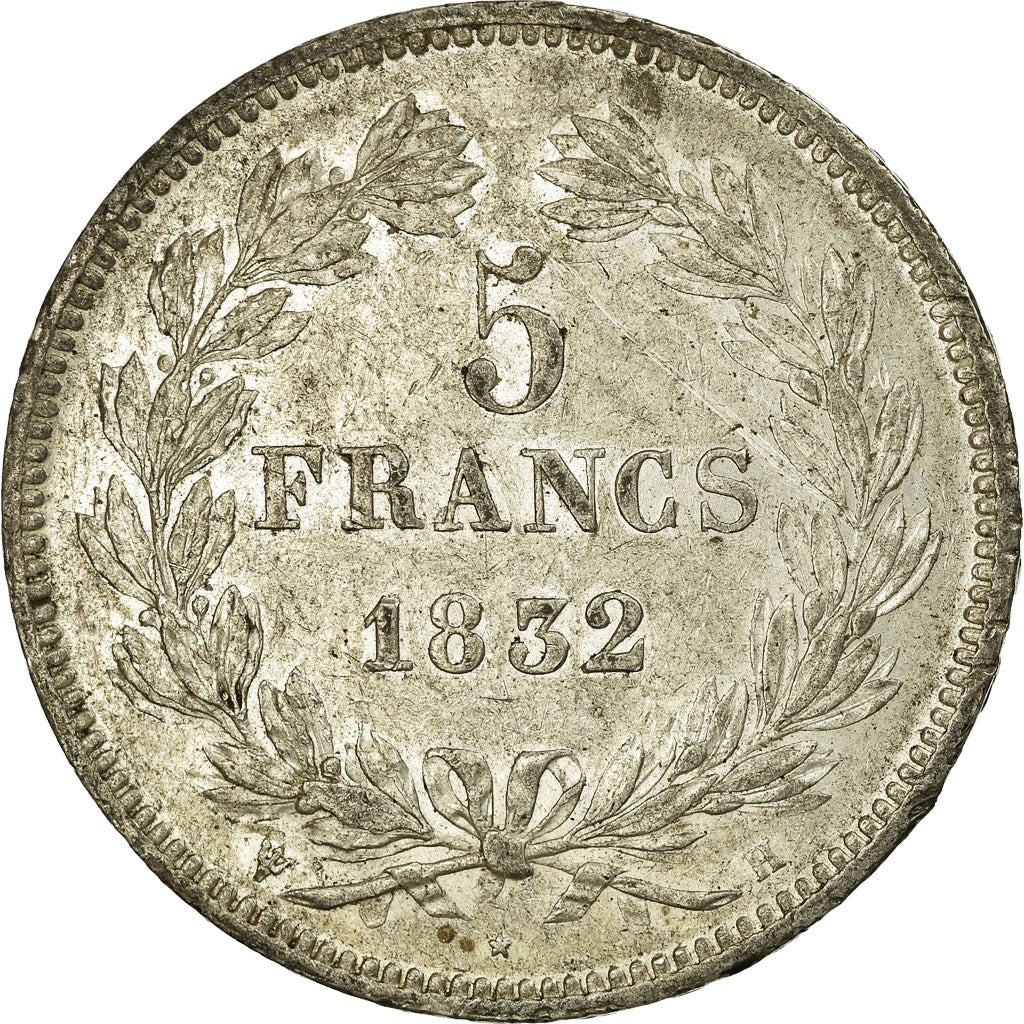 Coin, France, Louis-Philippe, 5 Francs, 1832, La Rochelle, AU(50-53), Silver