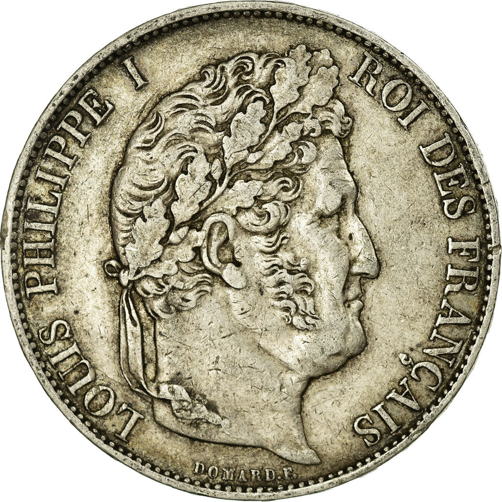 Moneta, Francia, Louis-Philippe, 5 Francs, 1848, Strasbourg, BB, Argento