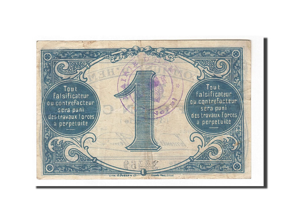 Biljet, Pirot:59-1317, 1 Franc, Frankrijk, TTB, Hem