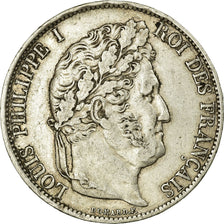 Coin, France, Louis-Philippe, 5 Francs, 1847, Strasbourg, EF(40-45), Silver
