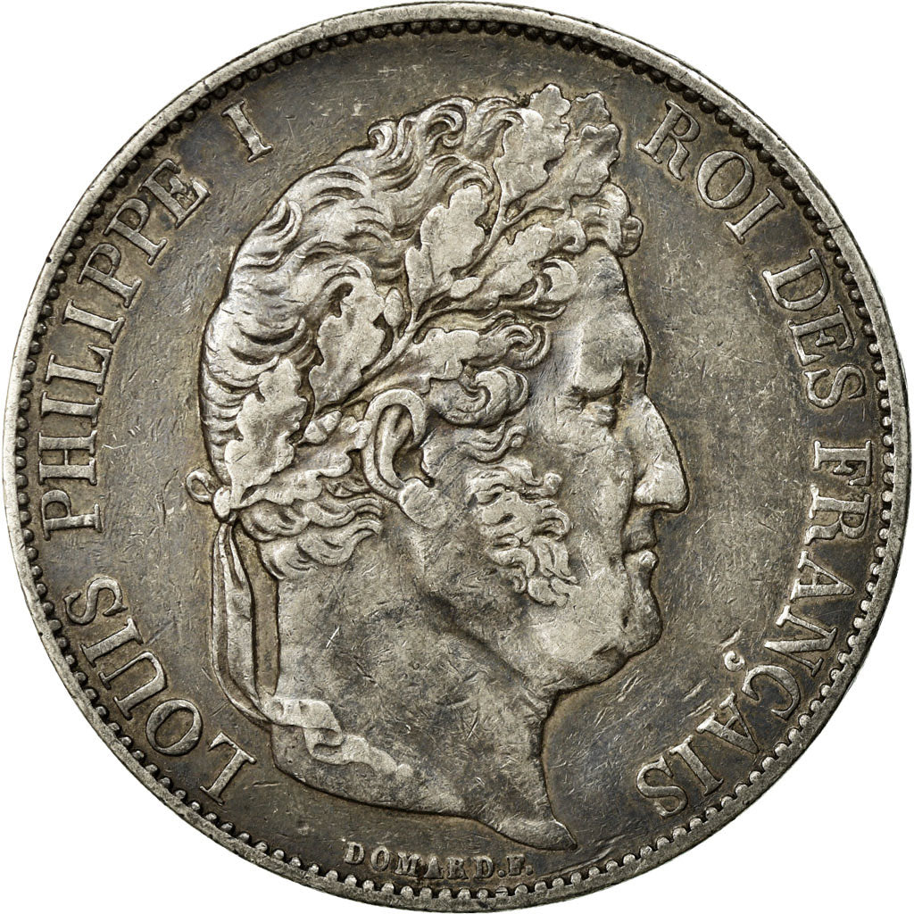 Coin, France, Louis-Philippe, 5 Francs, 1844, Paris, EF(40-45), Silver