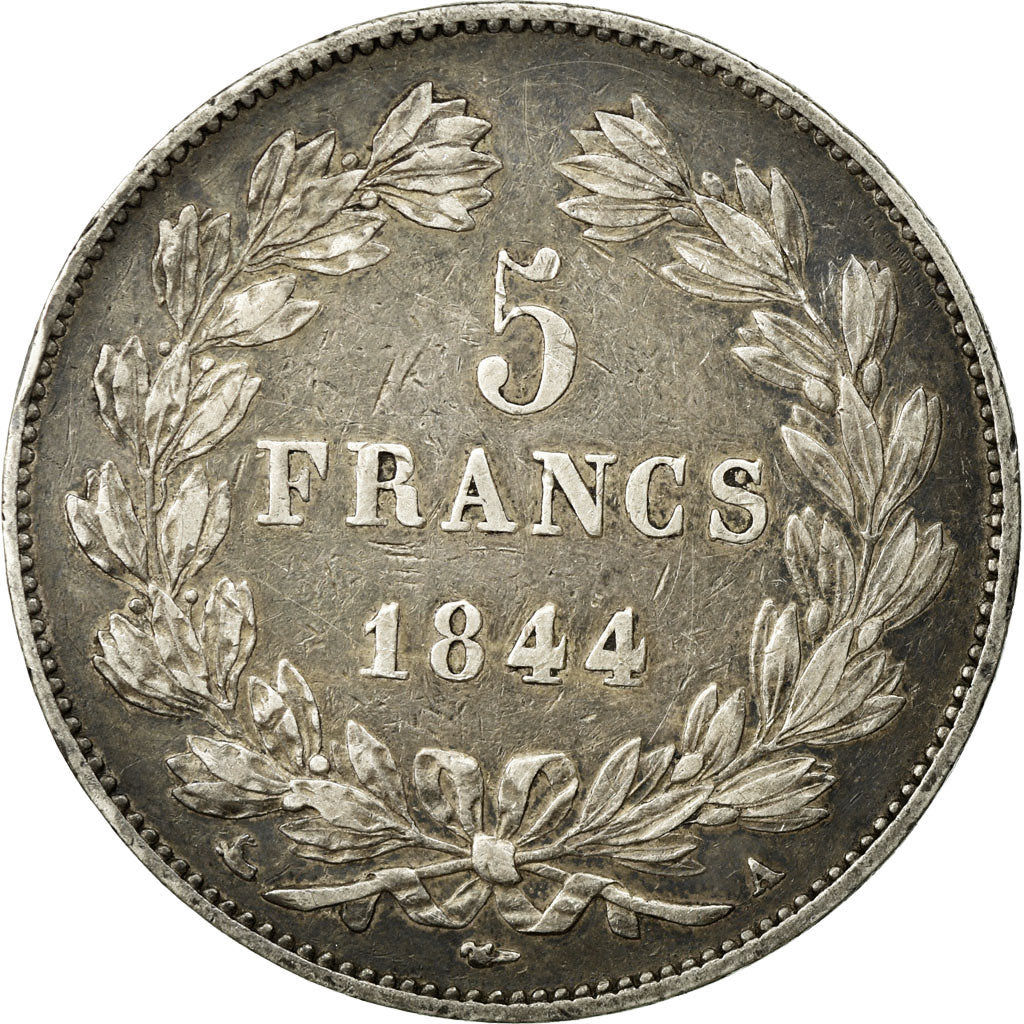 Coin, France, Louis-Philippe, 5 Francs, 1844, Paris, EF(40-45), Silver