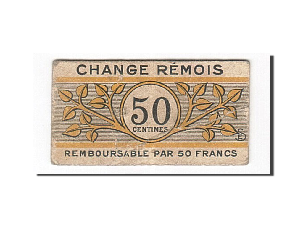 Banknote, Pirot:51-44, 50 Centimes, 1914, France, EF(40-45), Reims