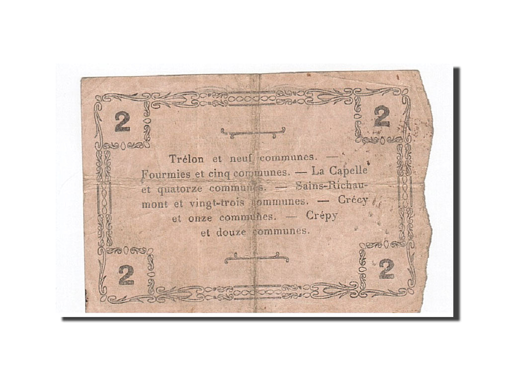 Banknote, Pirot:59-1126, 2 Francs, 1917, France, EF(40-45), Fourmies