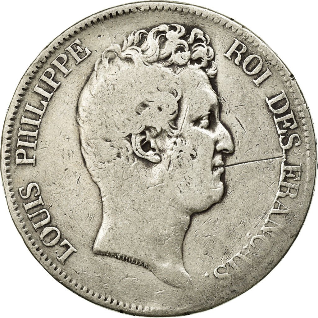 Coin, France, Louis-Philippe, 5 Francs, 1830, Paris, VG(8-10), Silver, KM:737.1