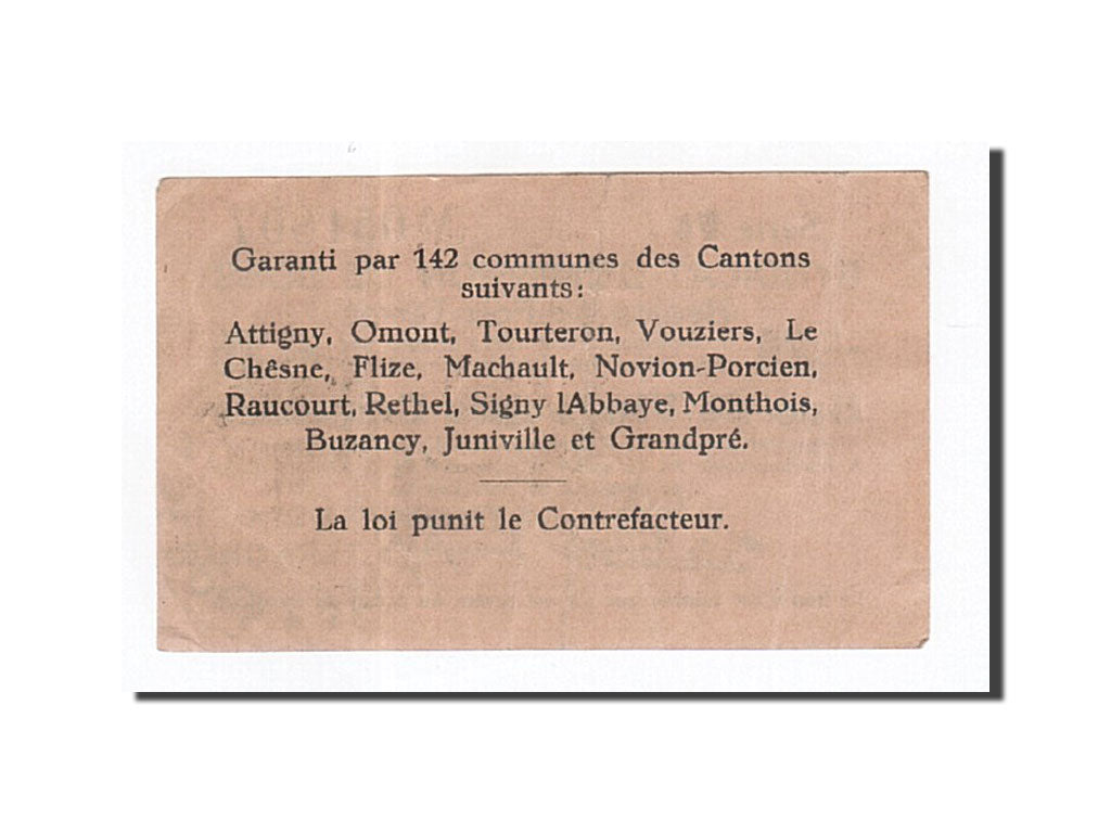 Banknote, Pirot:08-150, 25 Centimes, 1917, France, EF(40-45), Poix-Terron