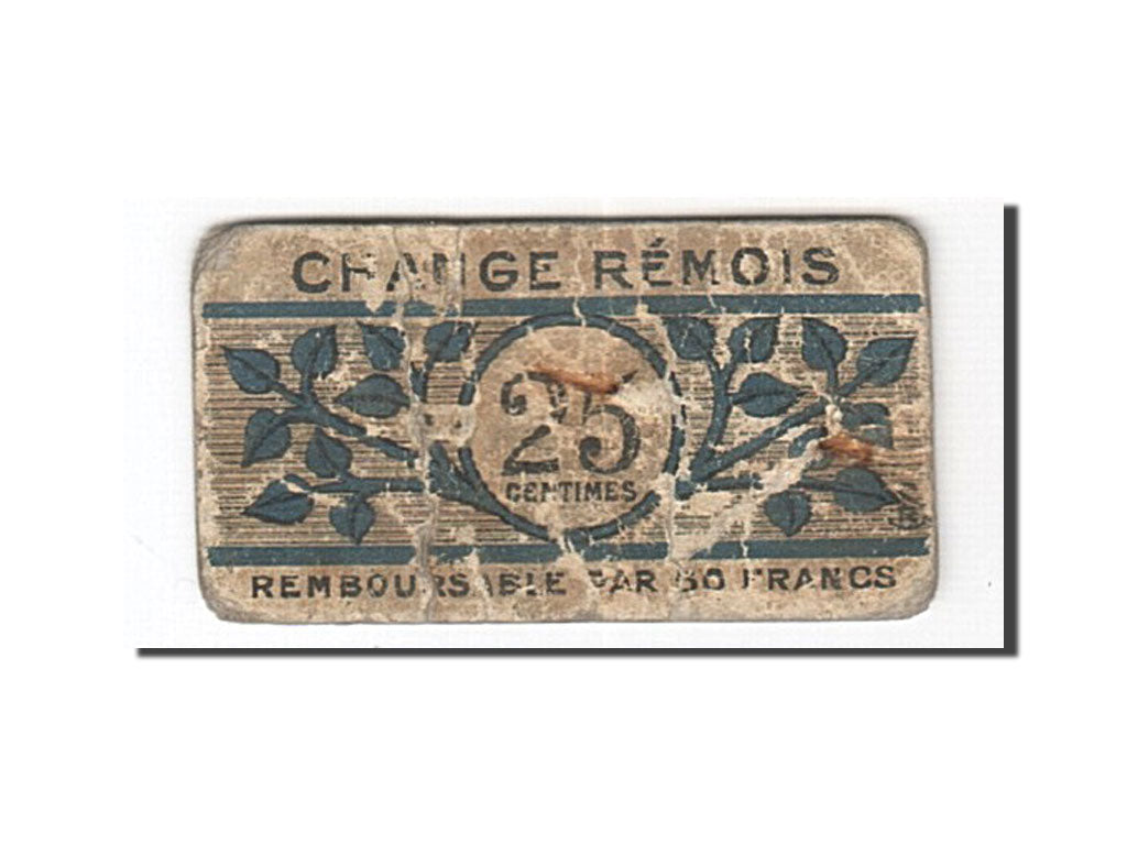 Banknote, Pirot:51-43, 25 Centimes, 1914, France, VG(8-10), Reims