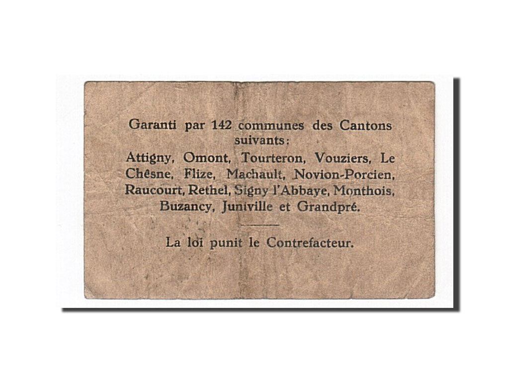 Geldschein, Frankreich, Poix-Terron, 25 Centimes, 1917, S+, Pirot:08-144