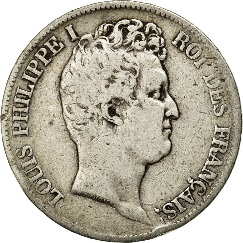 Coin, France, Louis-Philippe, 5 Francs, 1831, Lyon, F(12-15), Silver, KM:735.4