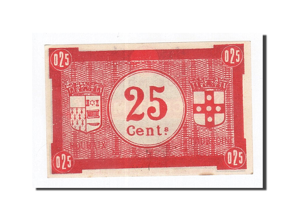 Banconote, Pirot:59-2049, SPL, Roubaix et Tourcoing, 25 Centimes, Francia