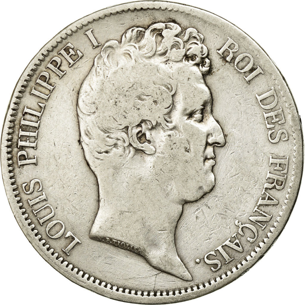 Moneta, Francia, Louis-Philippe, 5 Francs, 1831, Marseille, MB, Argento