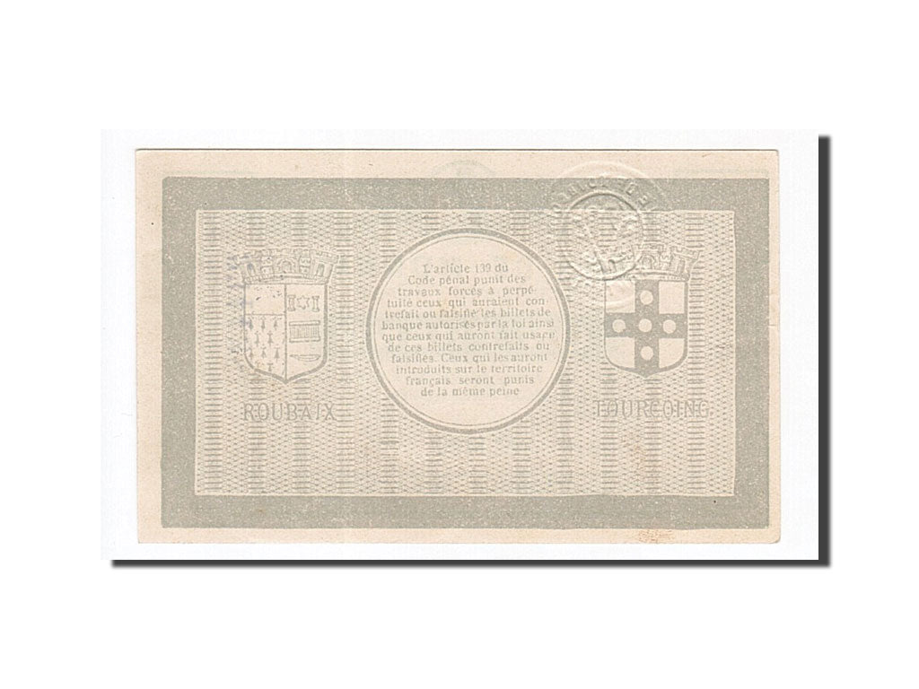 Billet, France, Roubaix et Tourcoing, 1 Franc, SPL, Pirot:59-2058