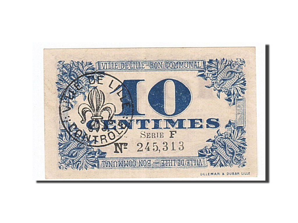 Billet, France, Lille, 10 Centimes, 1918, SPL, Pirot:59-1657
