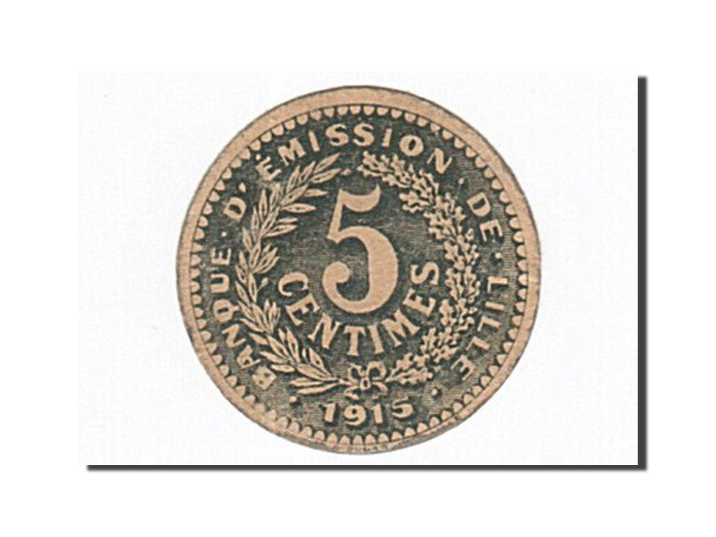 Banconote, Pirot:59-3058, SPL-, Lille, 5 Centimes, 1915, Francia