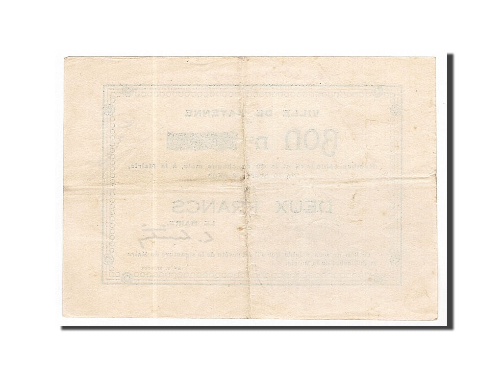 Banknote, Pirot:53-04, 2 Francs, France, EF(40-45), Mayenne