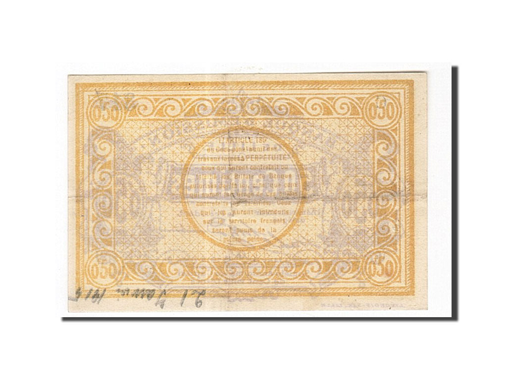 Banknote, Pirot:59-1594, 50 Centimes, 1915, France, AU(55-58), Lille