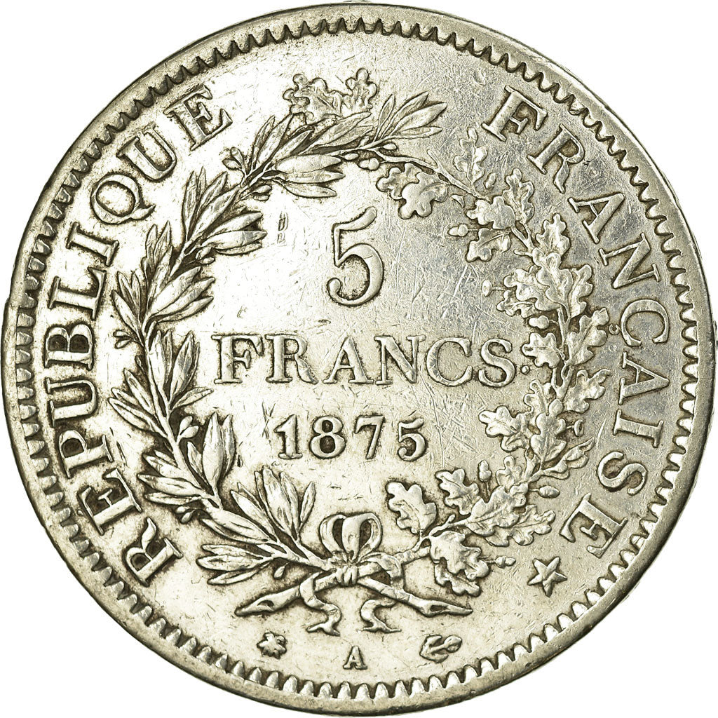 Coin, France, Hercule, 5 Francs, 1875, Paris, EF(40-45), Silver, KM:820.1