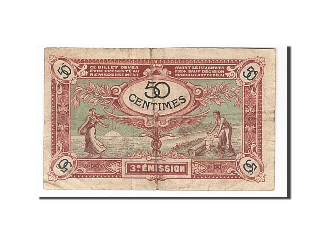 Geldschein, Frankreich, Niort, 50 Centimes, 1920, S+, Pirot:93-10