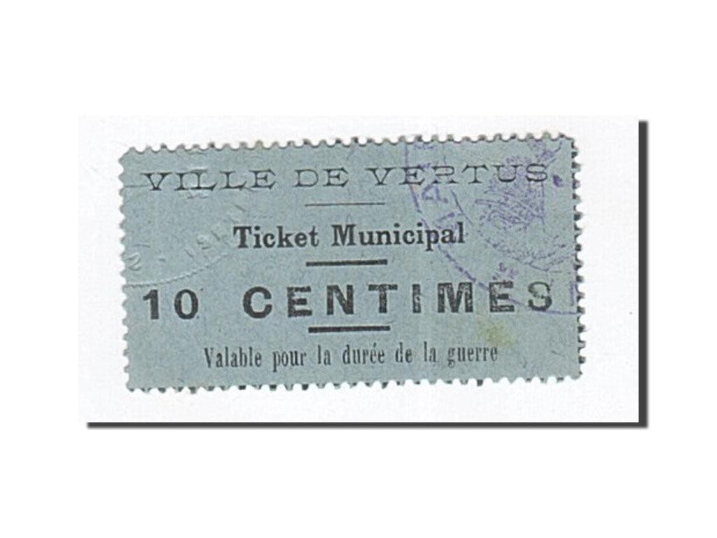 Banknote, Pirot:51-59, 10 Centimes, France, UNC(60-62), Vertus