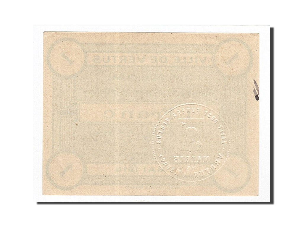 Banknote, Pirot:51-55, 1 Franc, 1916, France, UNC(63), Vertus