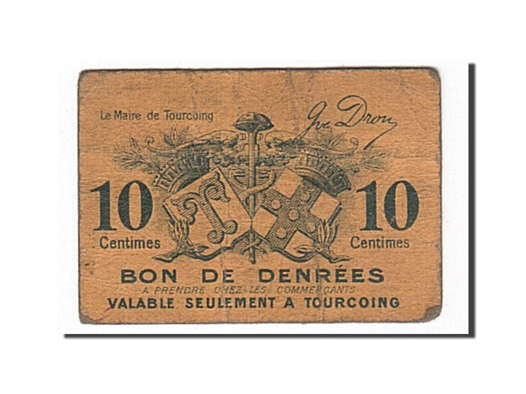 Billet, France, Tourcoing, 10 Centimes, 1915, TTB, Pirot:59-3236