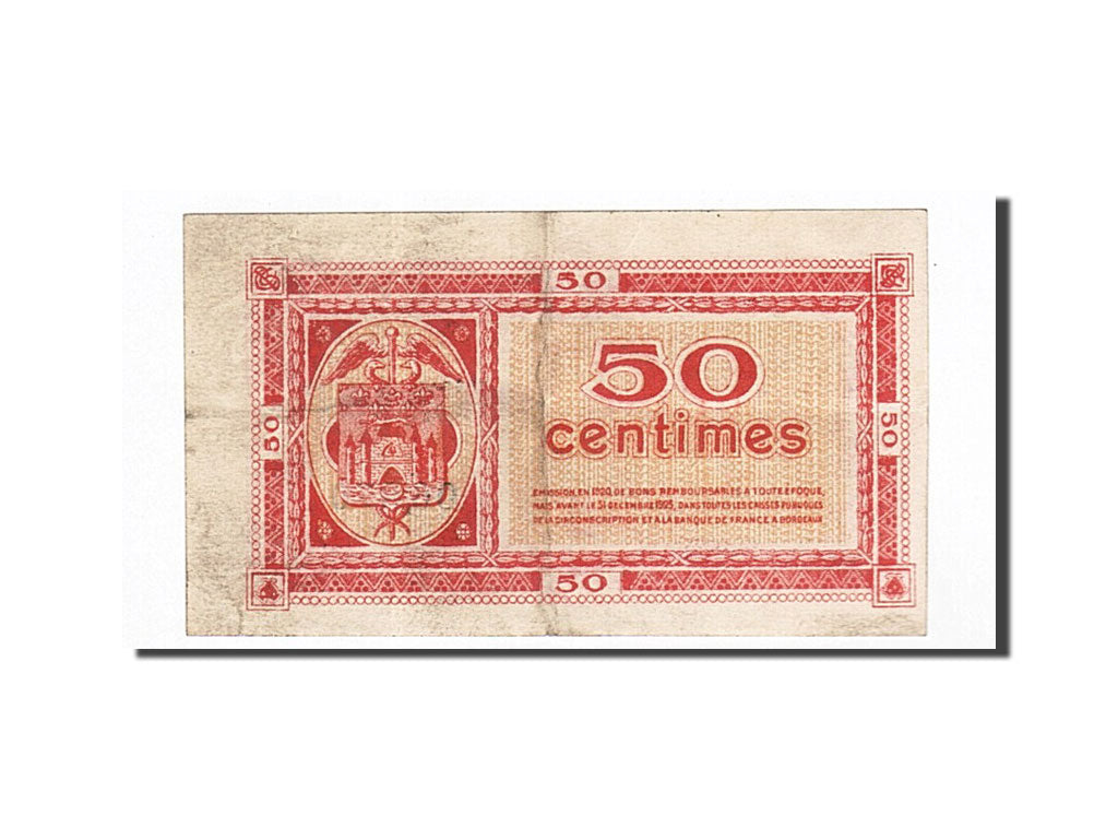 Banknot, Francja, Bordeaux, 50 Centimes, EF(40-45), Pirot:30-24