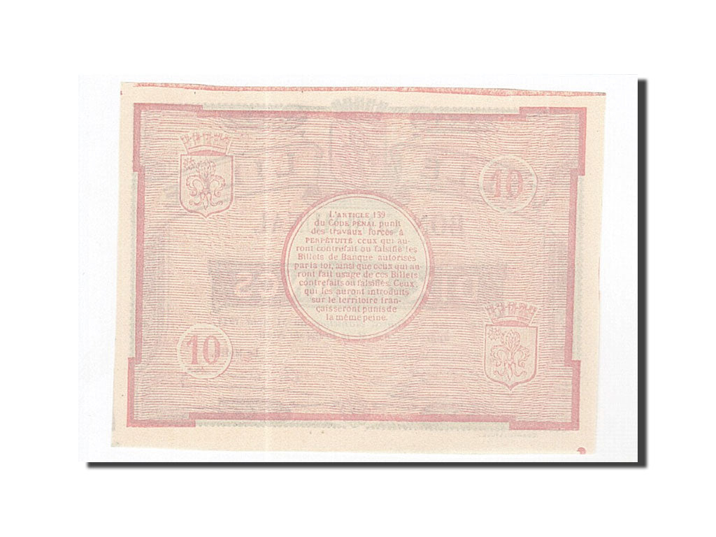 Biljet, Pirot:59-1604, 10 Francs, 1914, Frankrijk, NIEUW, Lille