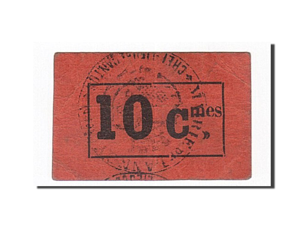 Billete, 10 Centimes, Pirot:59-3053, 1914, Francia, MBC, Lannoy