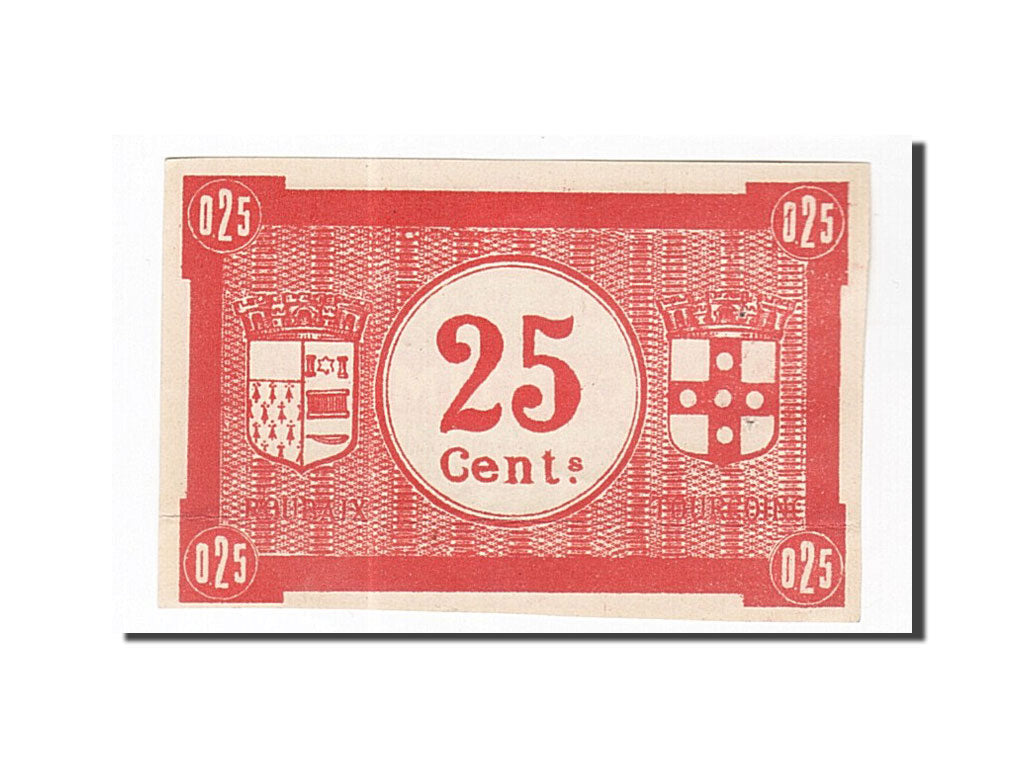 Banknot, Francja, Roubaix et Tourcoing, 25 Centimes, UNC(65-70), Pirot:59-2052