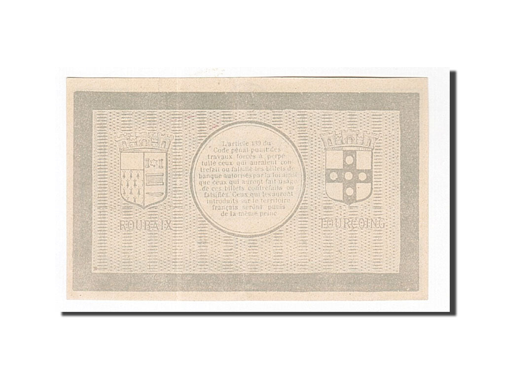 Banknot, Francja, Roubaix et Tourcoing, 1 Franc, UNC(65-70), Pirot:59-2058