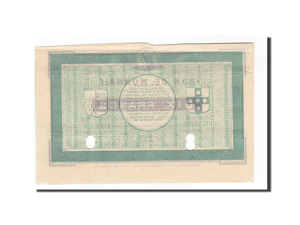 Banconote, Pirot:59-2063, SPL-, Roubaix et Tourcoing, 10 Francs, Francia
