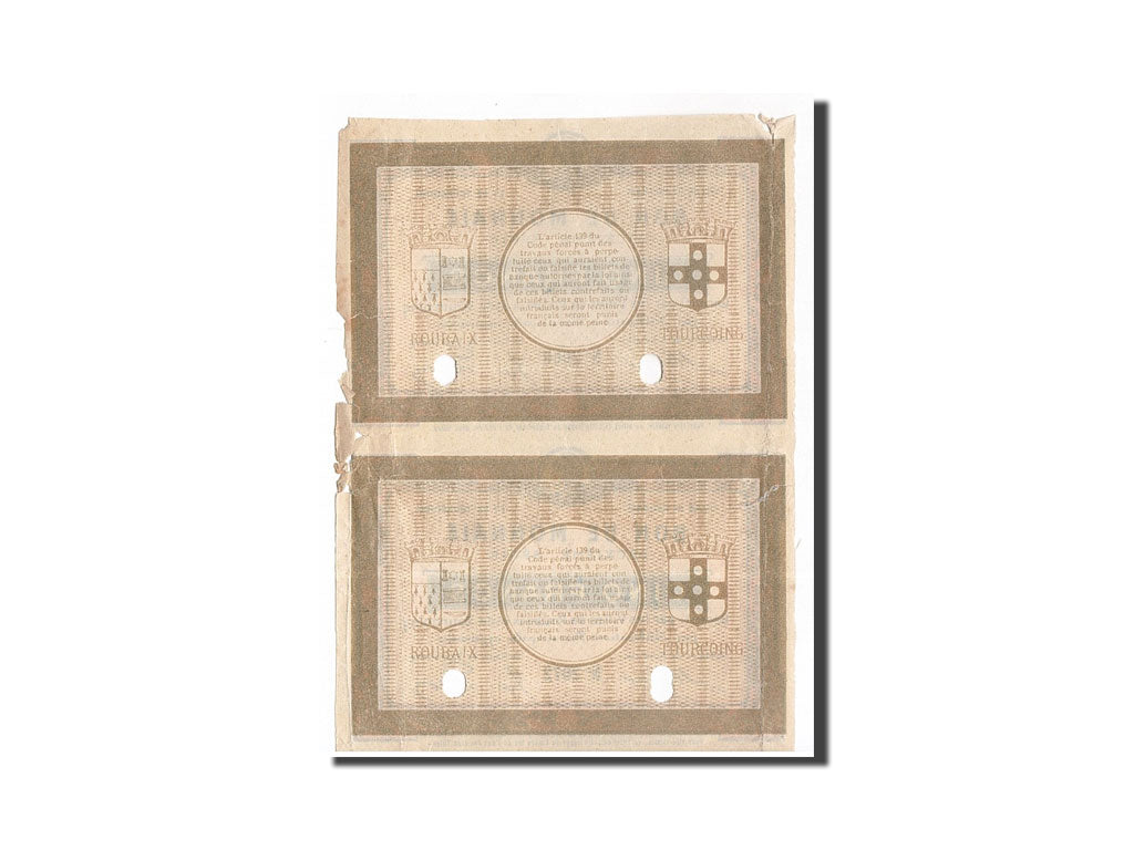 Biljet, Pirot:59-2061, 5 Francs, Frankrijk, TB, Roubaix et Tourcoing