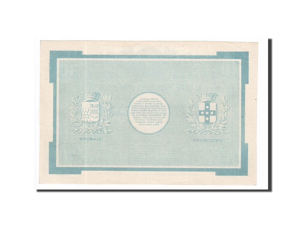 Banknot, Francja, Roubaix et Tourcoing, 50 Francs, 1916, UNC(65-70)