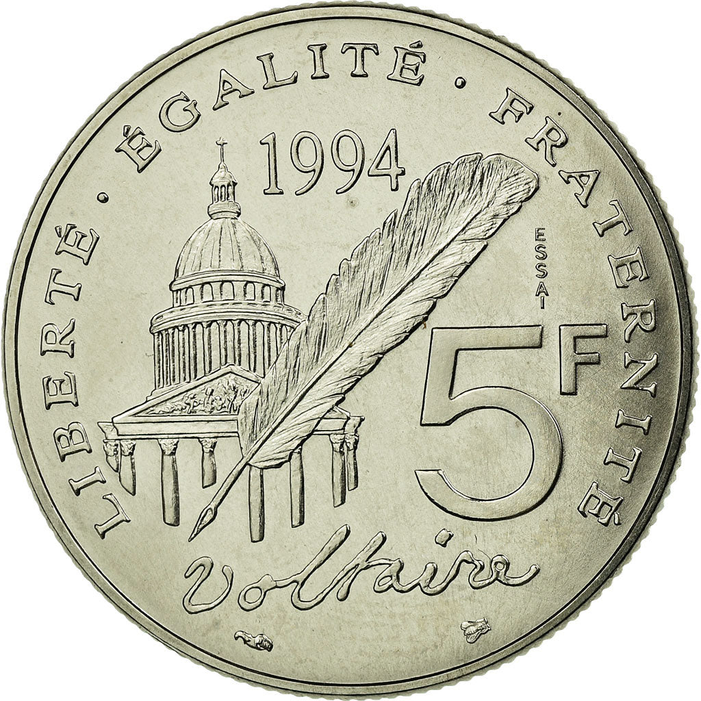 Coin, France, 5 Francs, 1994, MS(65-70), Nickel, Gadoury:775