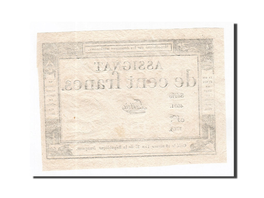 Banknote, France, 100 Francs, 1795, Lassia, 1795-01-07, UNC(63), KM:A78