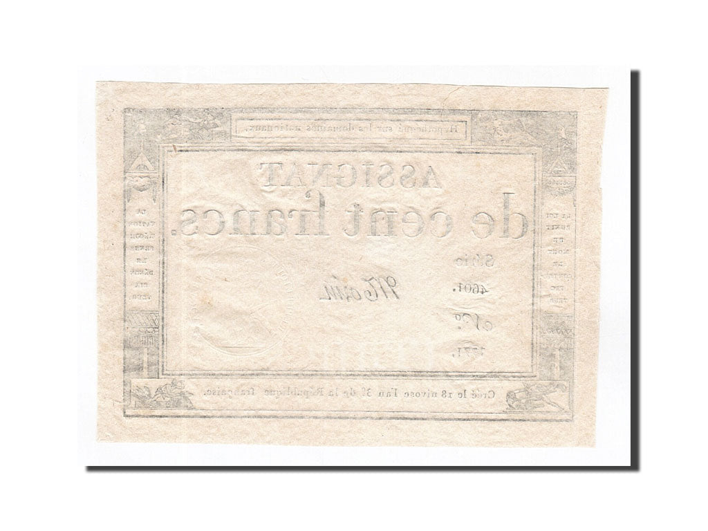 Biljet, Frankrijk, 100 Francs, 1795, Morin, 1795-01-07, SUP+, KM:A78