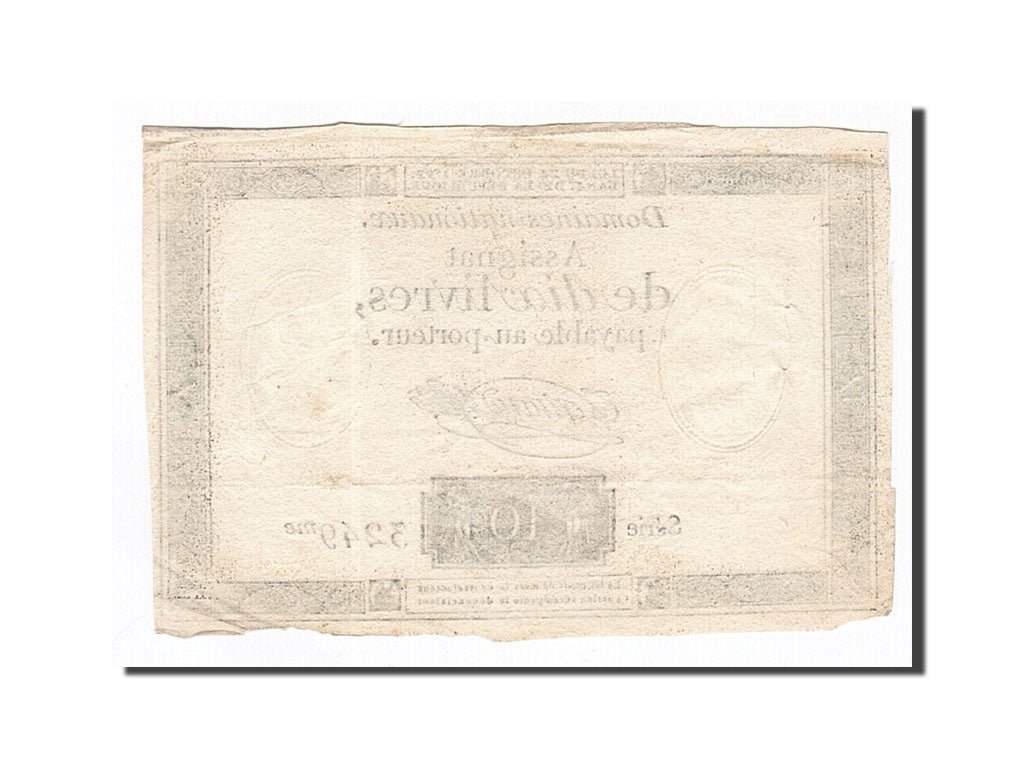 Banknote, France, 10 Livres, 1792, Taisaud, 1792-10-24, EF(40-45), KM:A66a