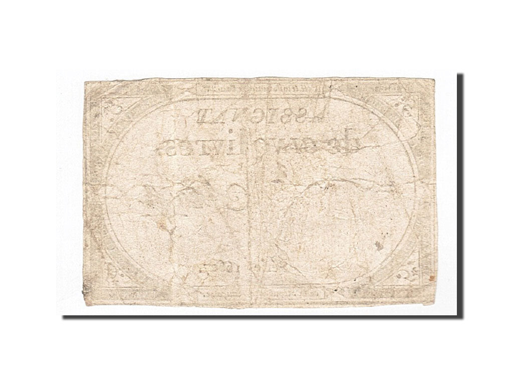 Banconote, Francia, 5 Livres, 1793, Semen, 1793-10-31, MB, KM:A76, Lafaurie:171