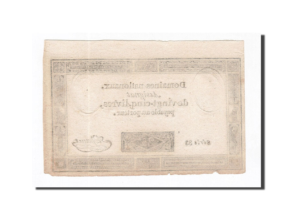 Biljet, Frankrijk, 25 Livres, 1793, A.Jame, 1793-06-06, SUP, KM:A71