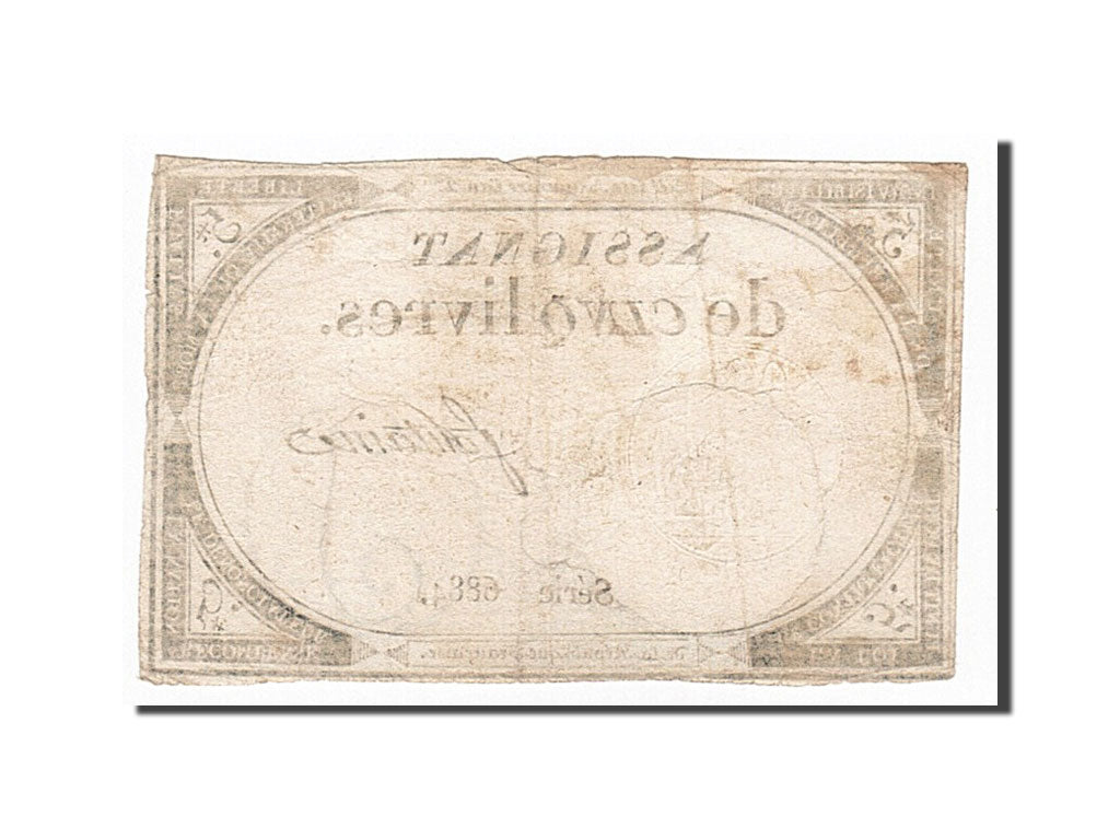 Biljet, Frankrijk, 5 Livres, 1793, Fontaine, 1793-10-31, TTB, KM:A76