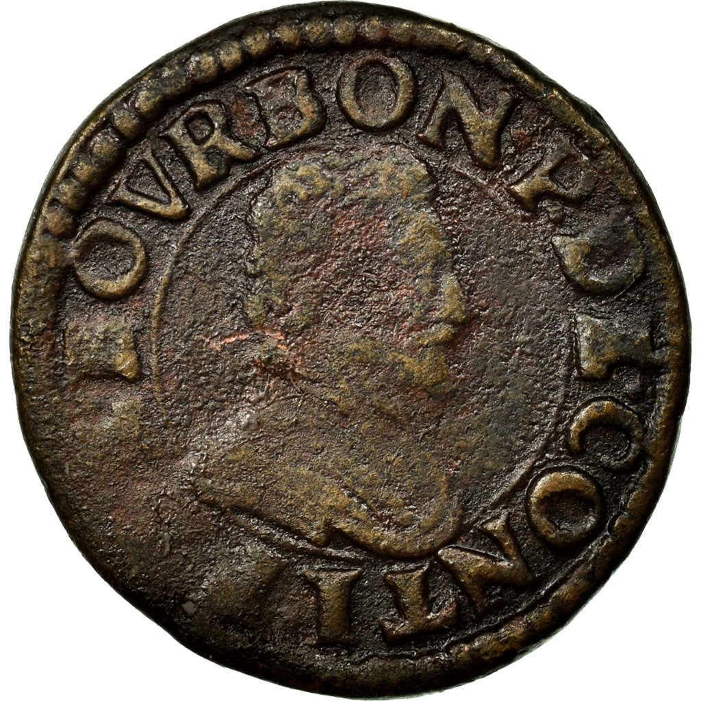 Coin, France, Double Tournois, Undated, VF(20-25), Copper, Boudeau:1823