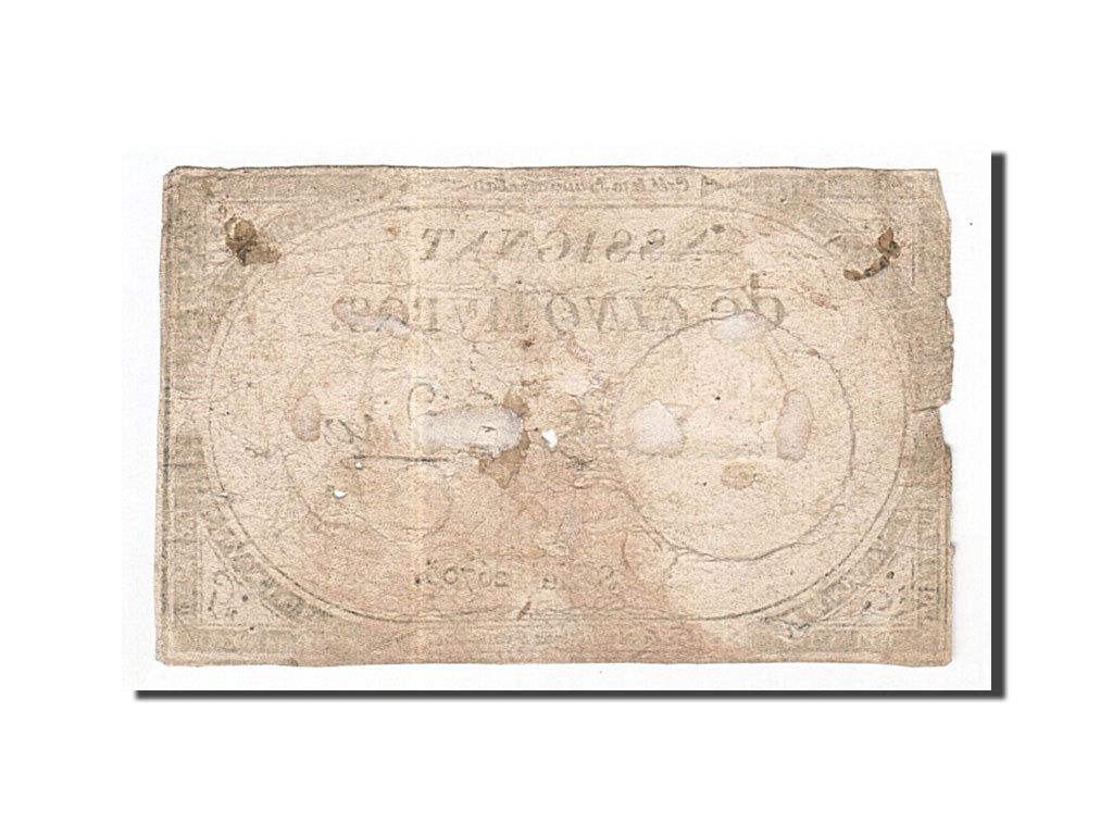 Banknote, France, 5 Livres, 1793, Didier, 1793-10-31, VF(20-25), KM:A76