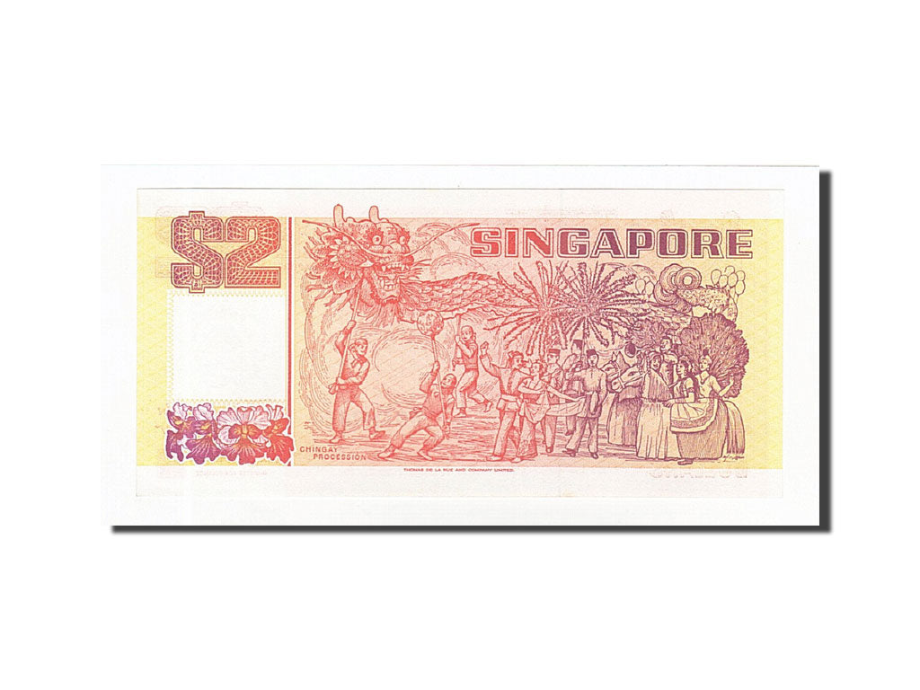 Banknote, Singapore, 2 Dollars, 1990, UNdated (1990), KM:27, UNC(65-70)