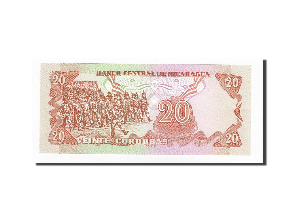 Banknote, Nicaragua, 20 Cordobas, 1979, 1979, KM:135, UNC(65-70)