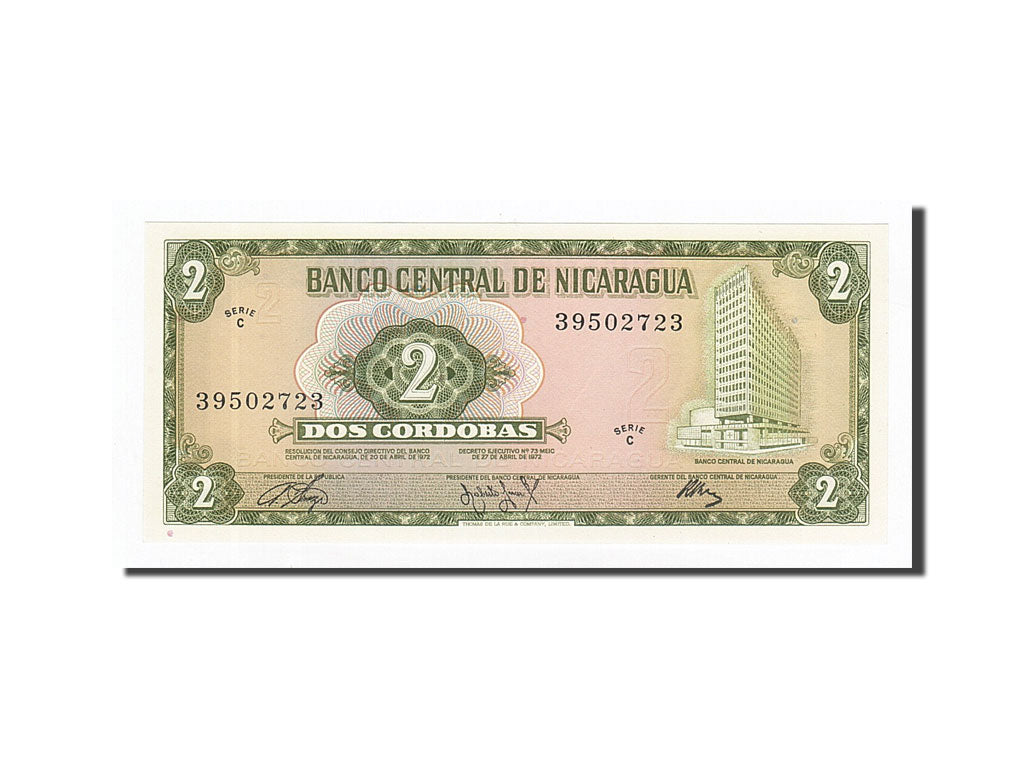 Banconote, Nicaragua, 2 Cordobas, 1972-4-27, KM:121a, 1972-04-27, FDS