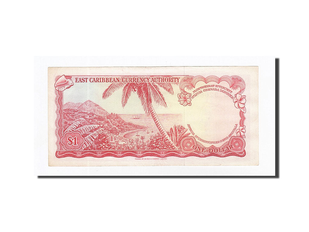 Billet, Etats des caraibes orientales, 1 Dollar, 1965, KM:13d, TTB+